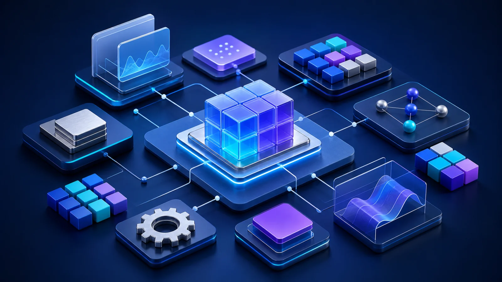 Reusable software architecture patterns assembling modular components