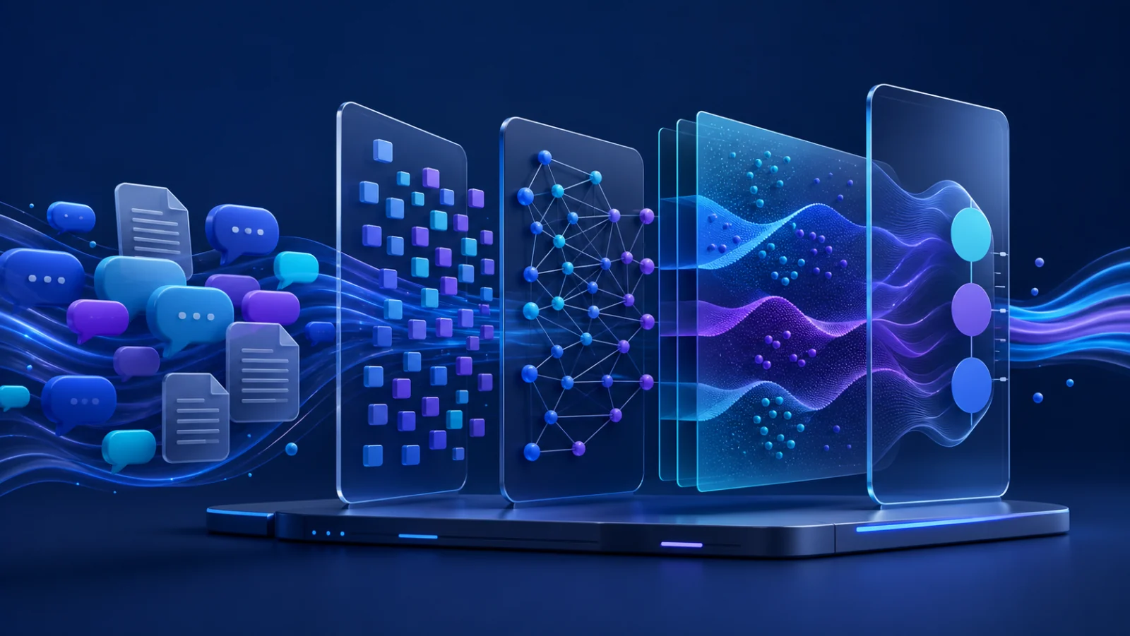 Natural language processing system extracting tokens, meaning, context, and sentiment